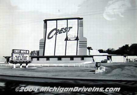 Crest Drive-In Theatre - Crest Drive-In 1950S Courtesy Bob Ashmun (newer photo)